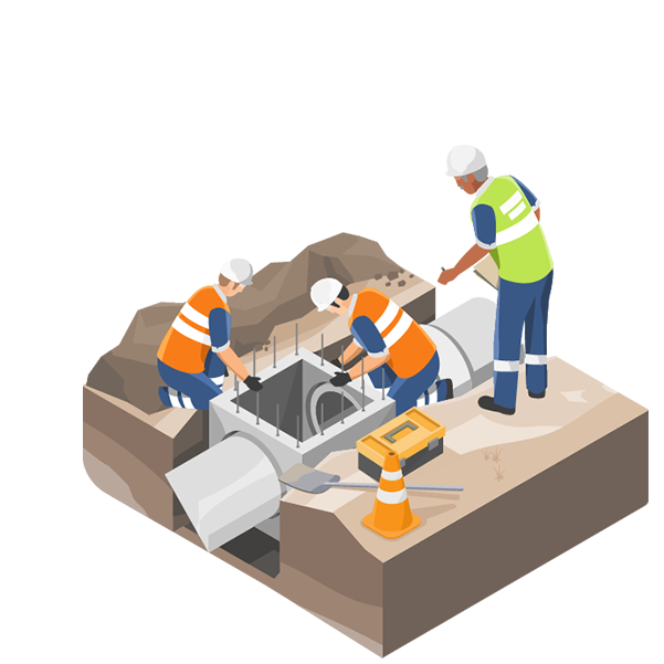 Nous réalisons des travaux d’assainissement.